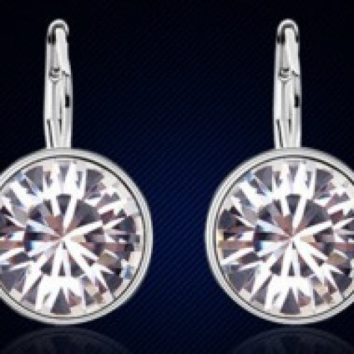 Bella Clear Crystal Clip On Earrings for Women