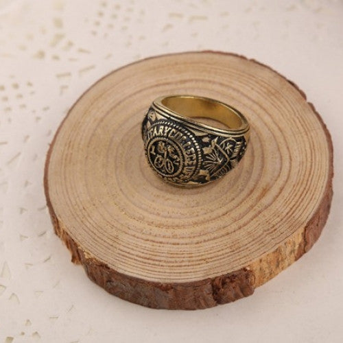 House Of Cards Ring  Antique Gold and Silver